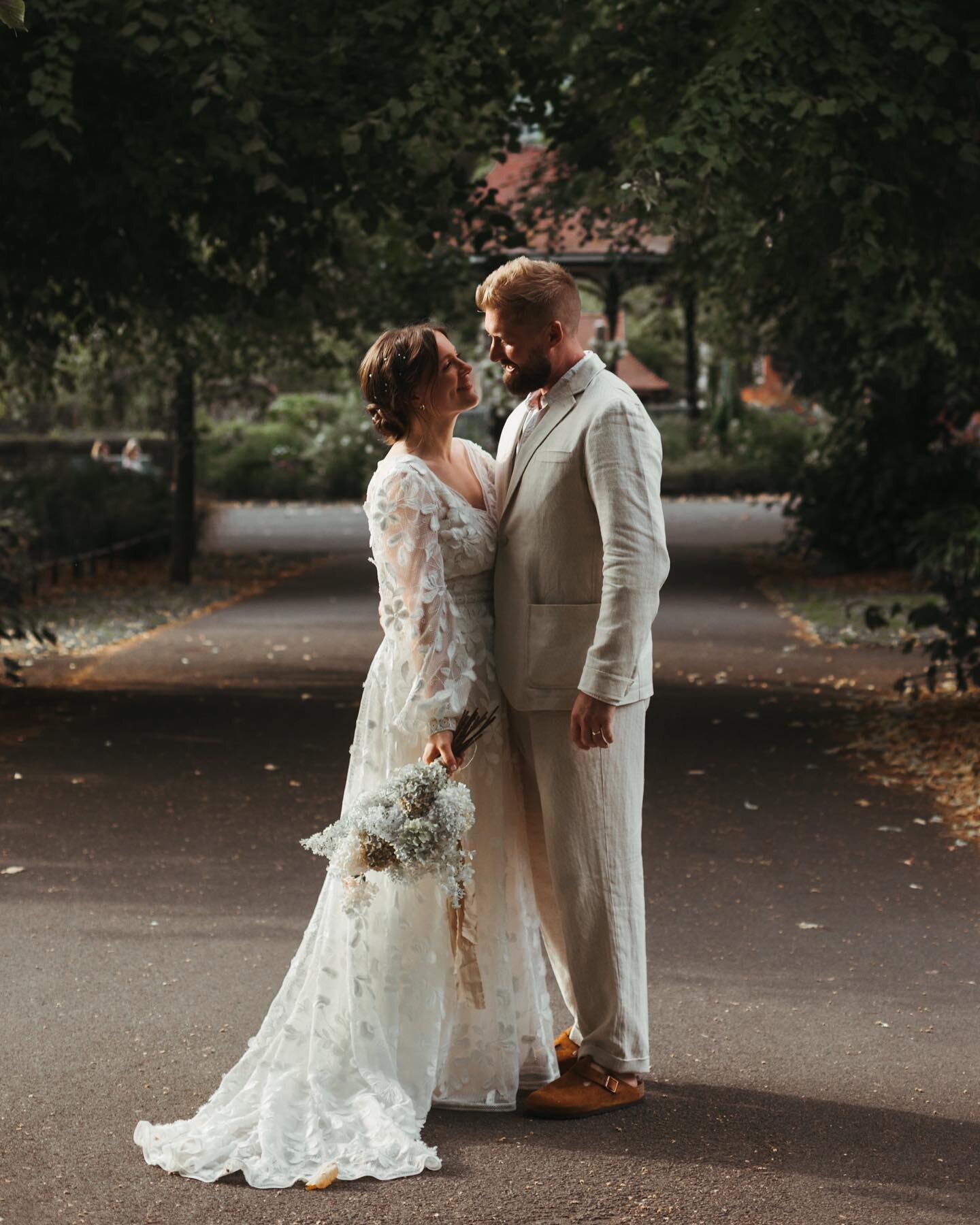 03.09.22 

Three years in making. 

Photography- @beatriciphotography 
Dress- @jurgitabridal 
Hair &amp; Makeup- @portraitsbridal 
Stationary- @mapleandrae 
Band- @jazzbombinsta 
Flowers &amp; Styling- @lexhamiltonfloralstudio 
Video- @_hannahfilms 
