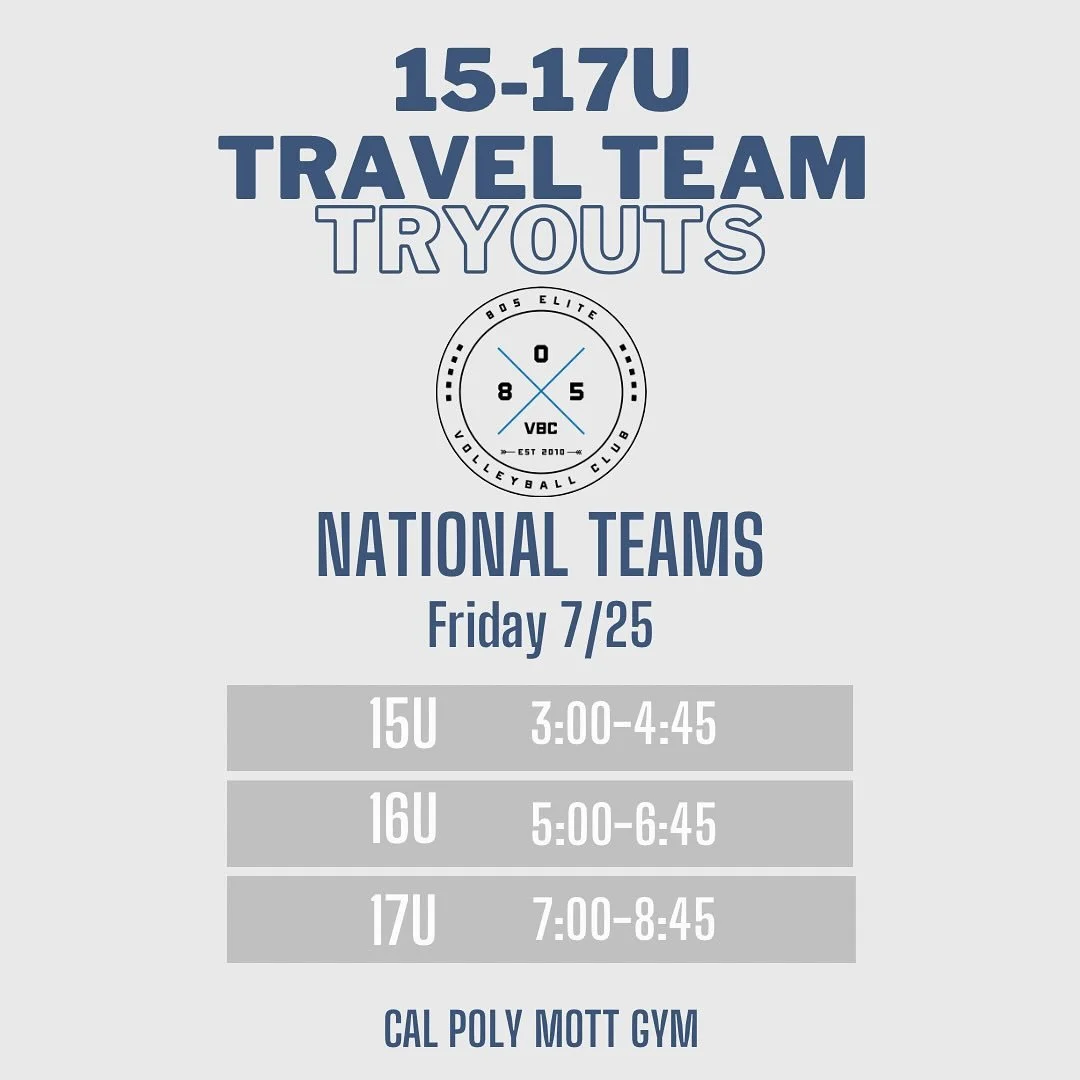15–17U Travel Team Tryouts are here! Ready to compete at the next level? Click the links in bio to register, sign up for pre-tryout clinics & more.
Check our website for tournament details for our National & West Coast teams!