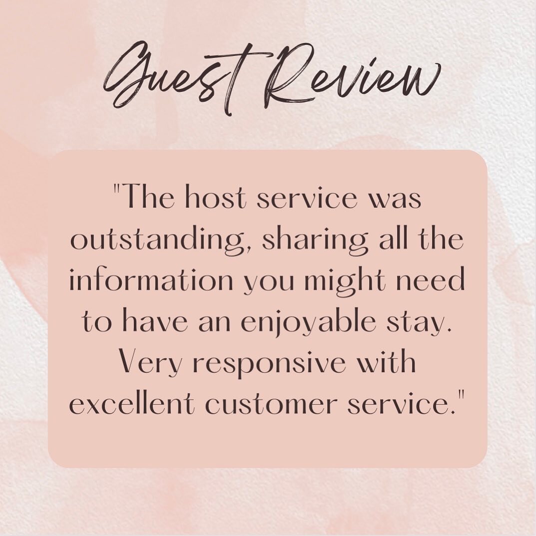 We can&rsquo;t get enough of these fabulous words!! Thank you to our wonderful guests, to our great clients for trusting us with their biggest asset - their property (or in some cases properties!) and of course. a huge thank you to our team. 

#jobsa