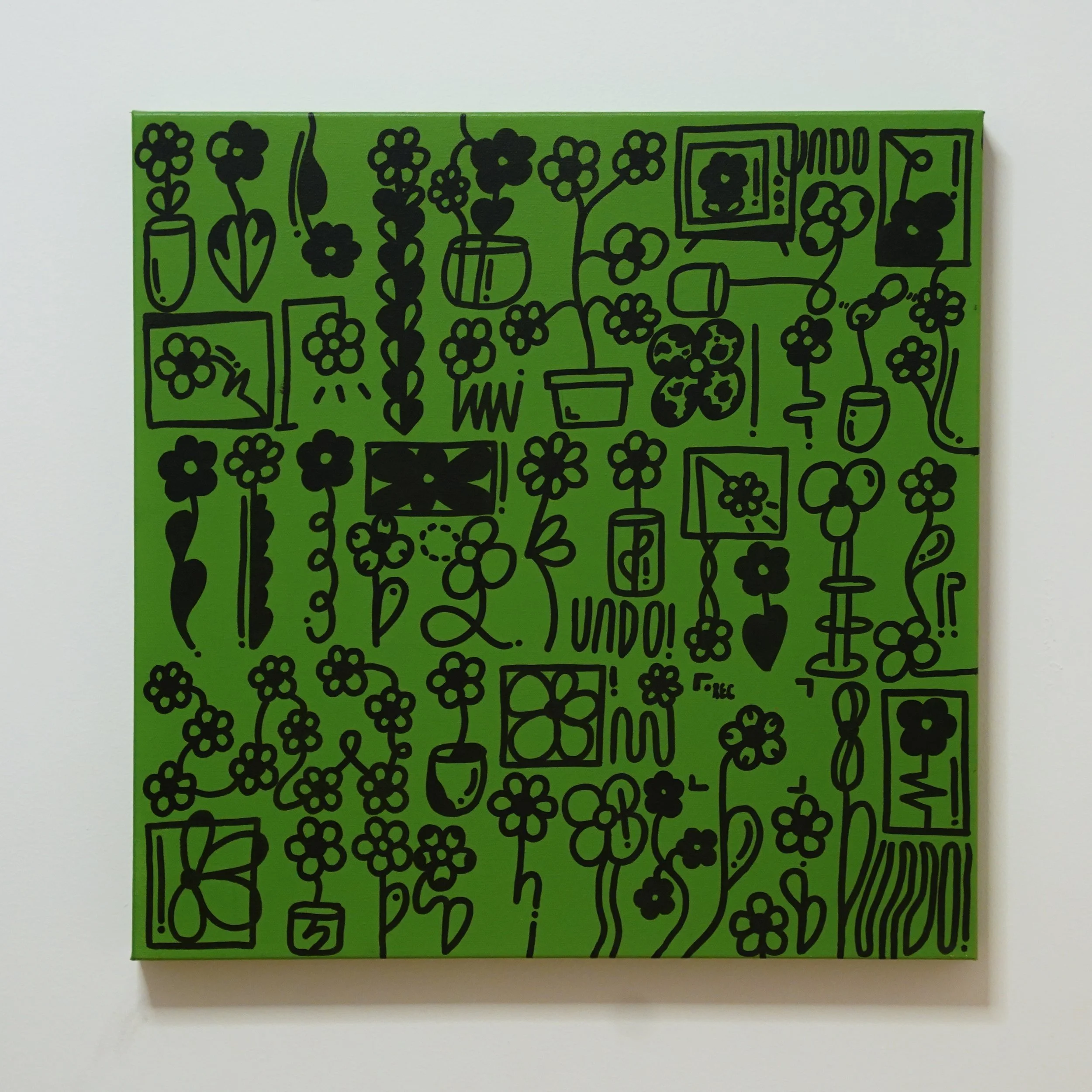 Primaryish: Mostly Green – Original Painting (20×20)