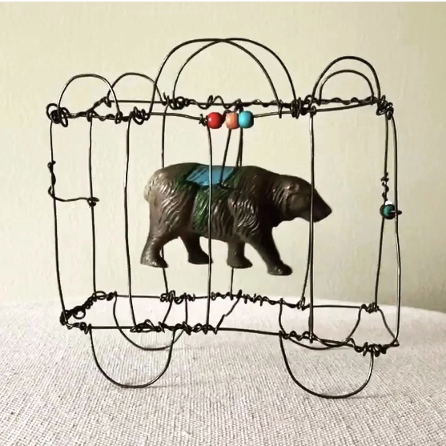Bear in Wire Circus Car (In Motion)