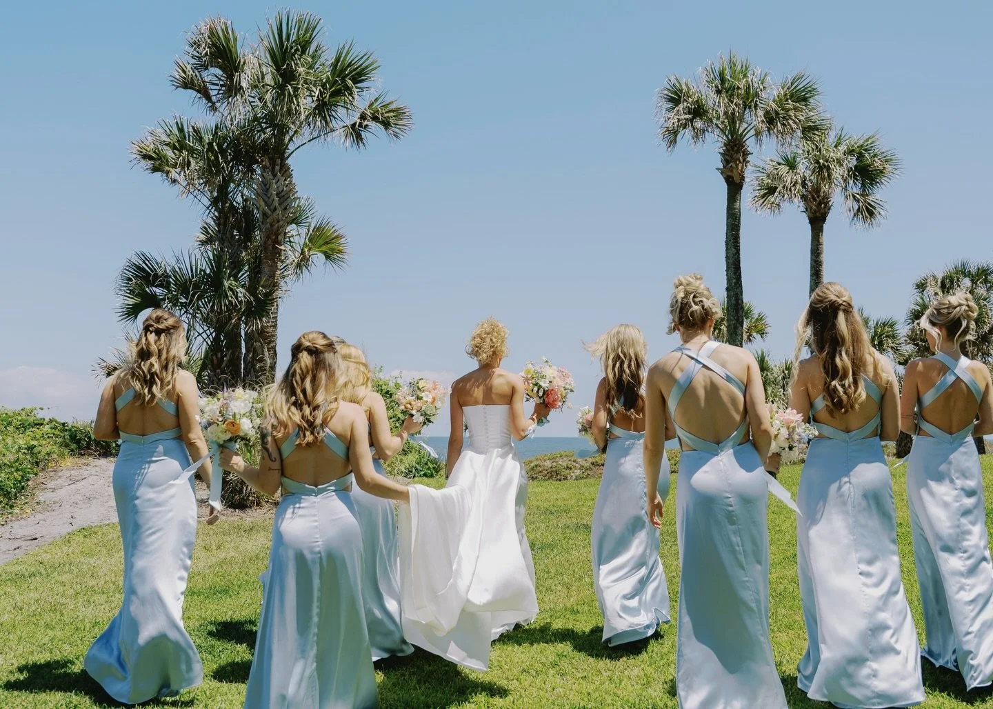 Belle and her girls🩵

Venue: @omniameliaisland 
Planning: @weddingsbyclellie 
Photography: @yourbouquet.photography 
Florist: @indyflorals 
Hair: @_styled_by_april_ 
Band: @boldcityclassics 
Catering: @jimbos_catering 
Dress: @lovebridalboutique