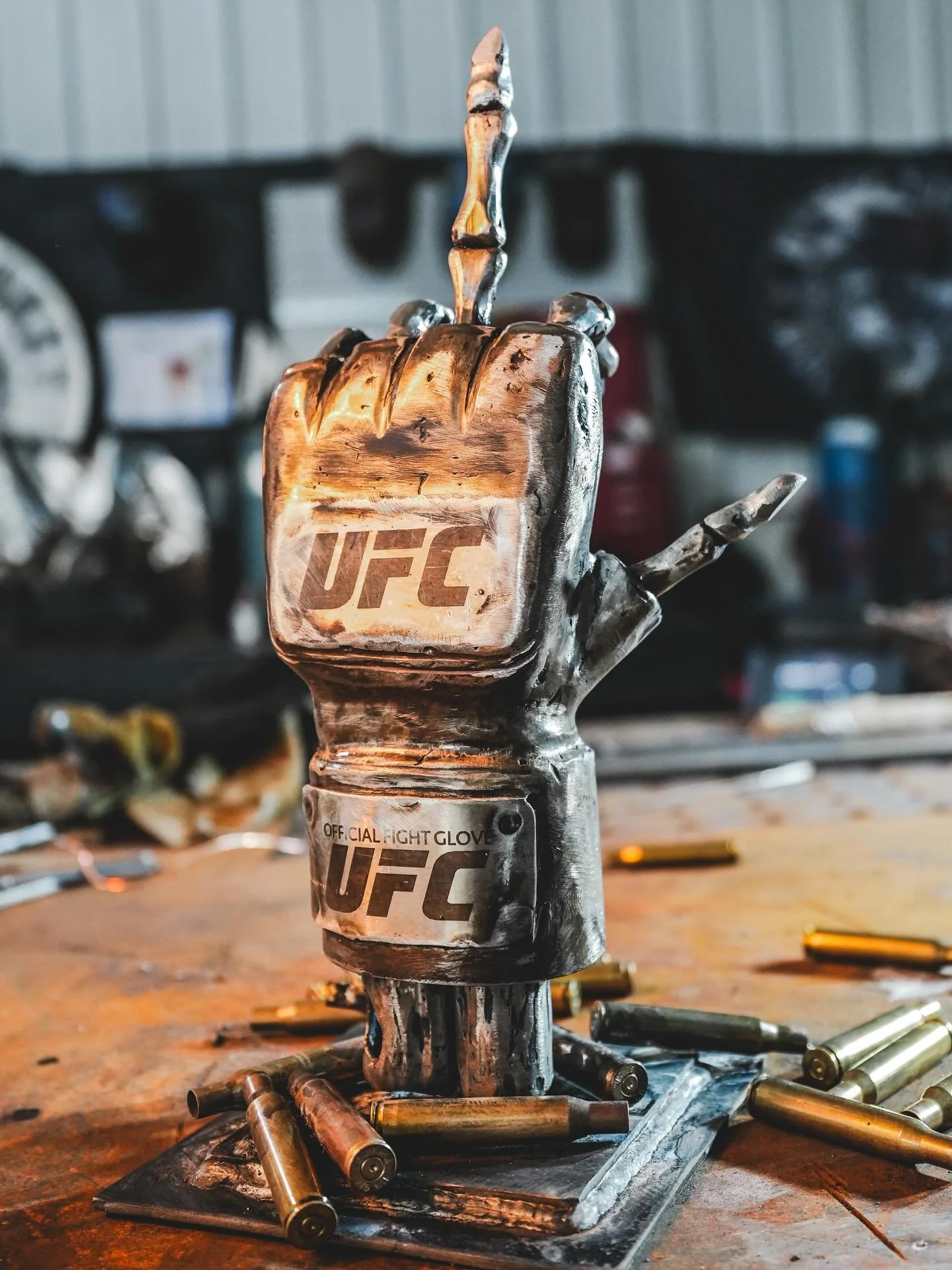 Some final touches. Welding brass is fun&hellip;

@cowboycerrone @ufc