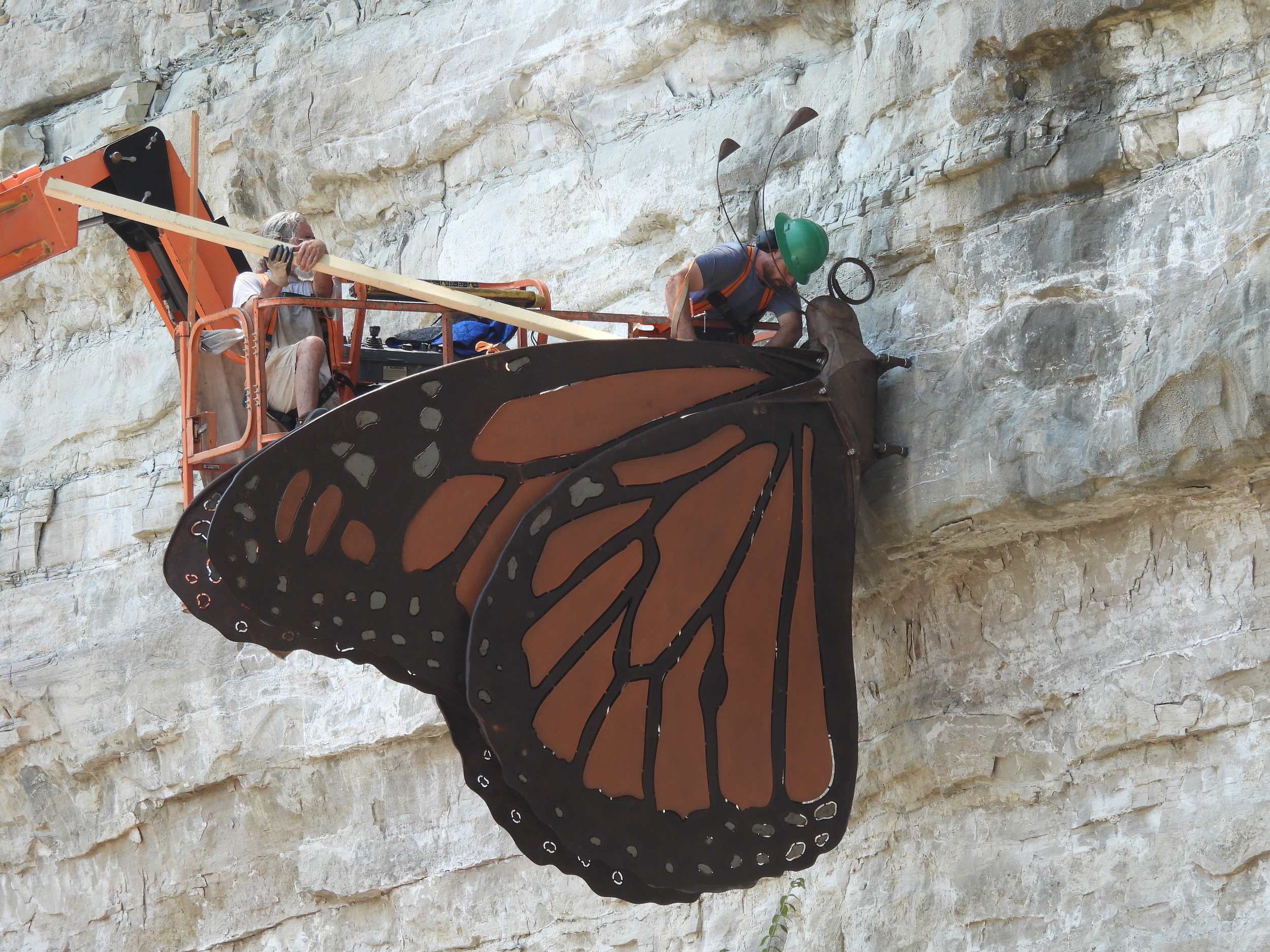 Wrestling the wing flanges into position