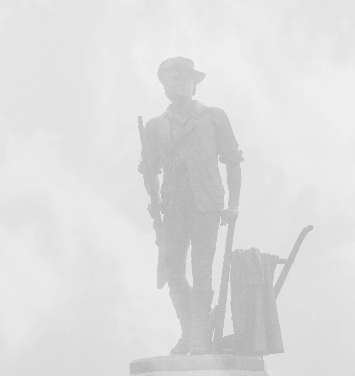 A photograph of the Minute Man statue in Concord, MA at the Old North Bridge by Maeve McWhinney