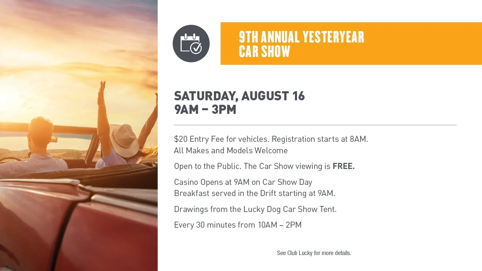 9TH ANNUAL YESTERYEAR CAR SHOW