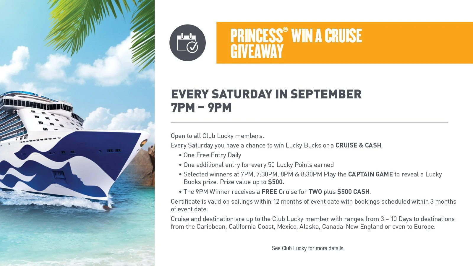 PRINCESS CRUISE GIVEAWAY