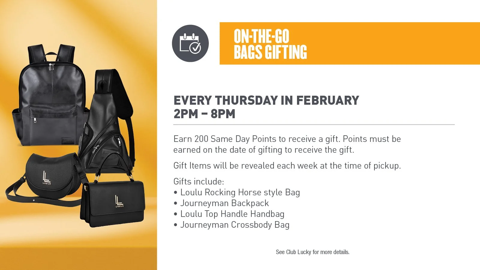 ON-THE-GO BAGS GIFTING