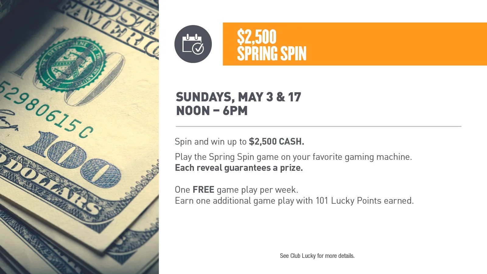 $2,500 SPRING SPIN