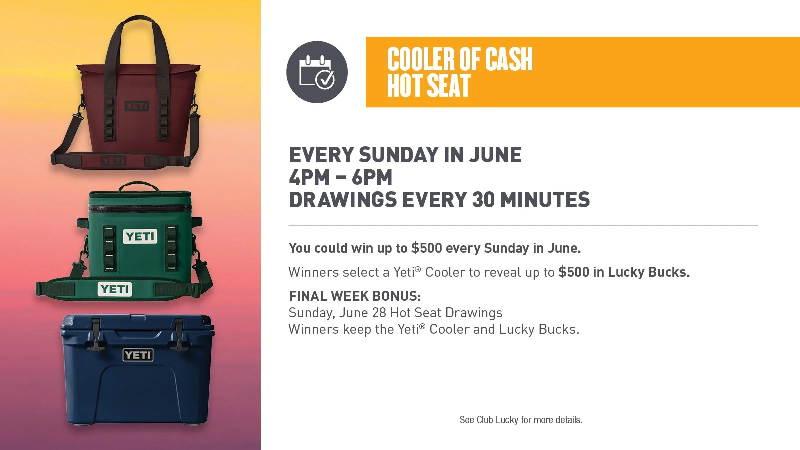 COOLER OF CASH HOT SEAT