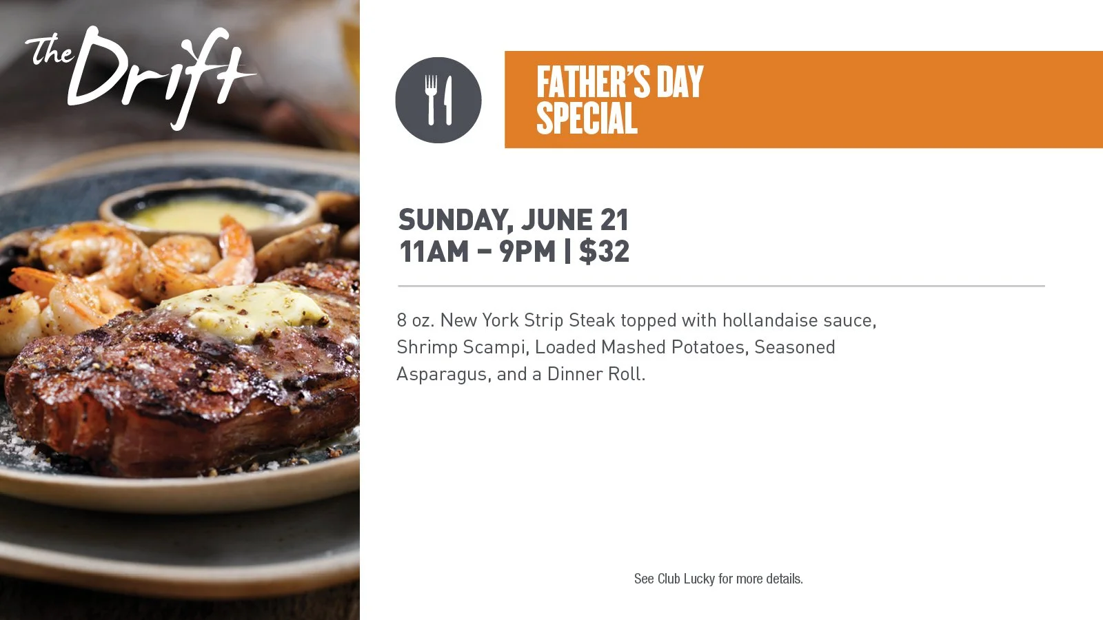 FATHER’S DAY DRIFT SPECIAL