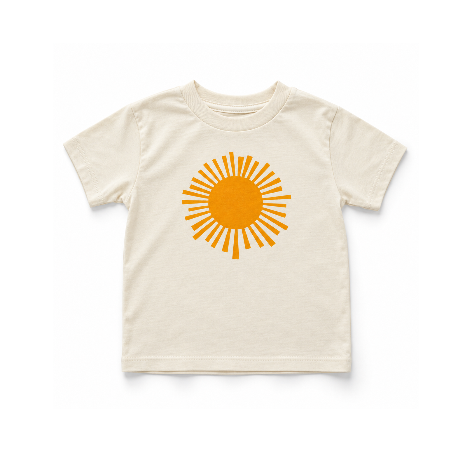 Cream T-Shirt with Orange Sunburst.png