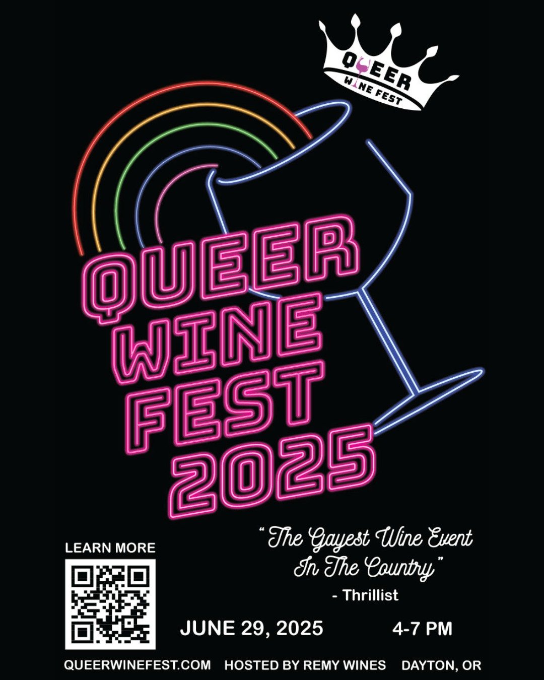 Our friends at @remywines are once again hosting Queer Wine Fest! This wine tasting celebration benefits the nonprofit Wine Country Pride, which creates welcoming events and educational opportunities for LGBTQ+ folks in the Willamette Valley region. 