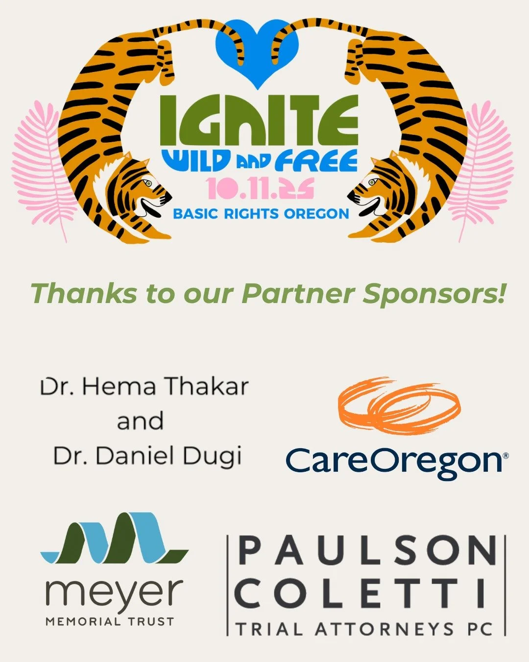We'd like to extend a big THANK YOU to all our 2025 Ignite Presenting Sponsors! Our work wouldn't be possible without you.