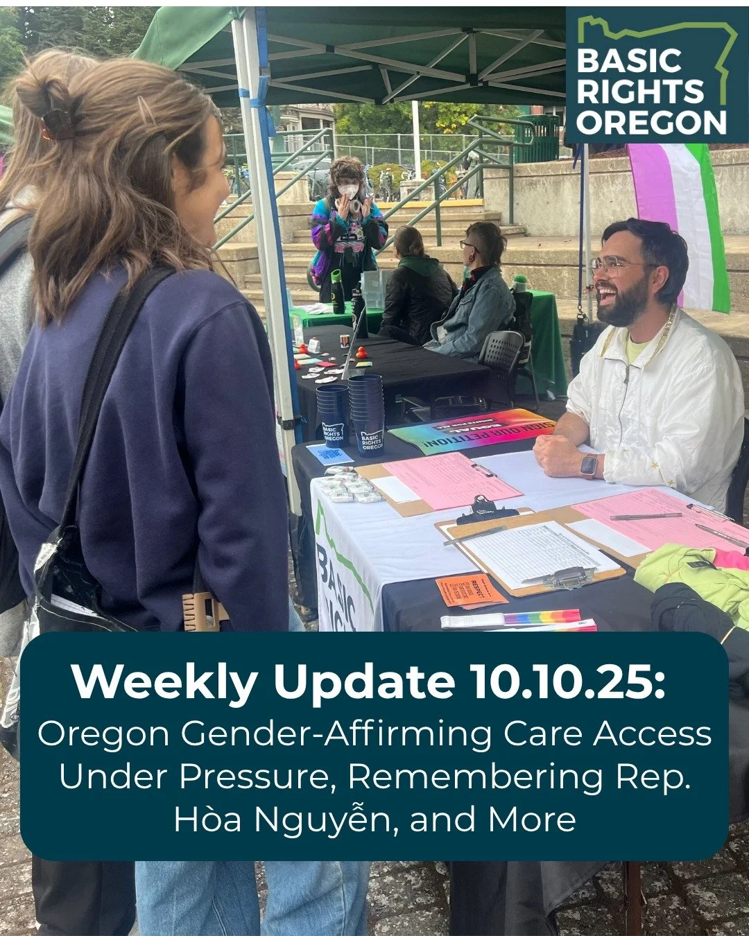 Our weekly newsletter includes updates on gender-affirming care access, a remembrance of the late Rep. H&ograve;a Nguyễn, and more news and ways to take action. Head to our link in bio for the full update!