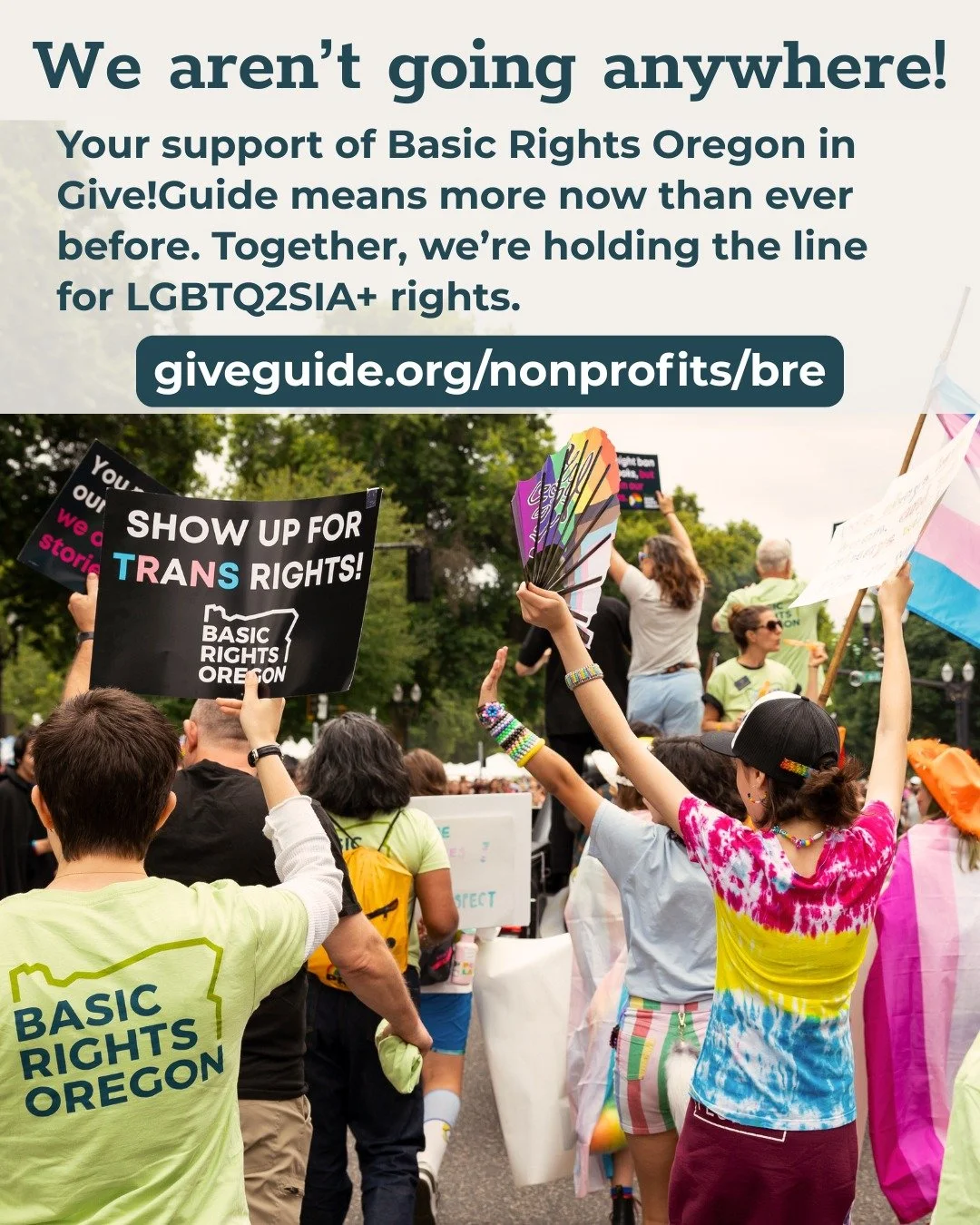 🎉Our Basic Rights Education Fund is in @giveguide again! 

❤️Donate: Link in bio, or giveguide.org/nonprofits/bre

🥪Get a free sandwich from @addyssandwichbar when you give $50 or more!

🌈We've been educating, advocating, and legislating in pursui