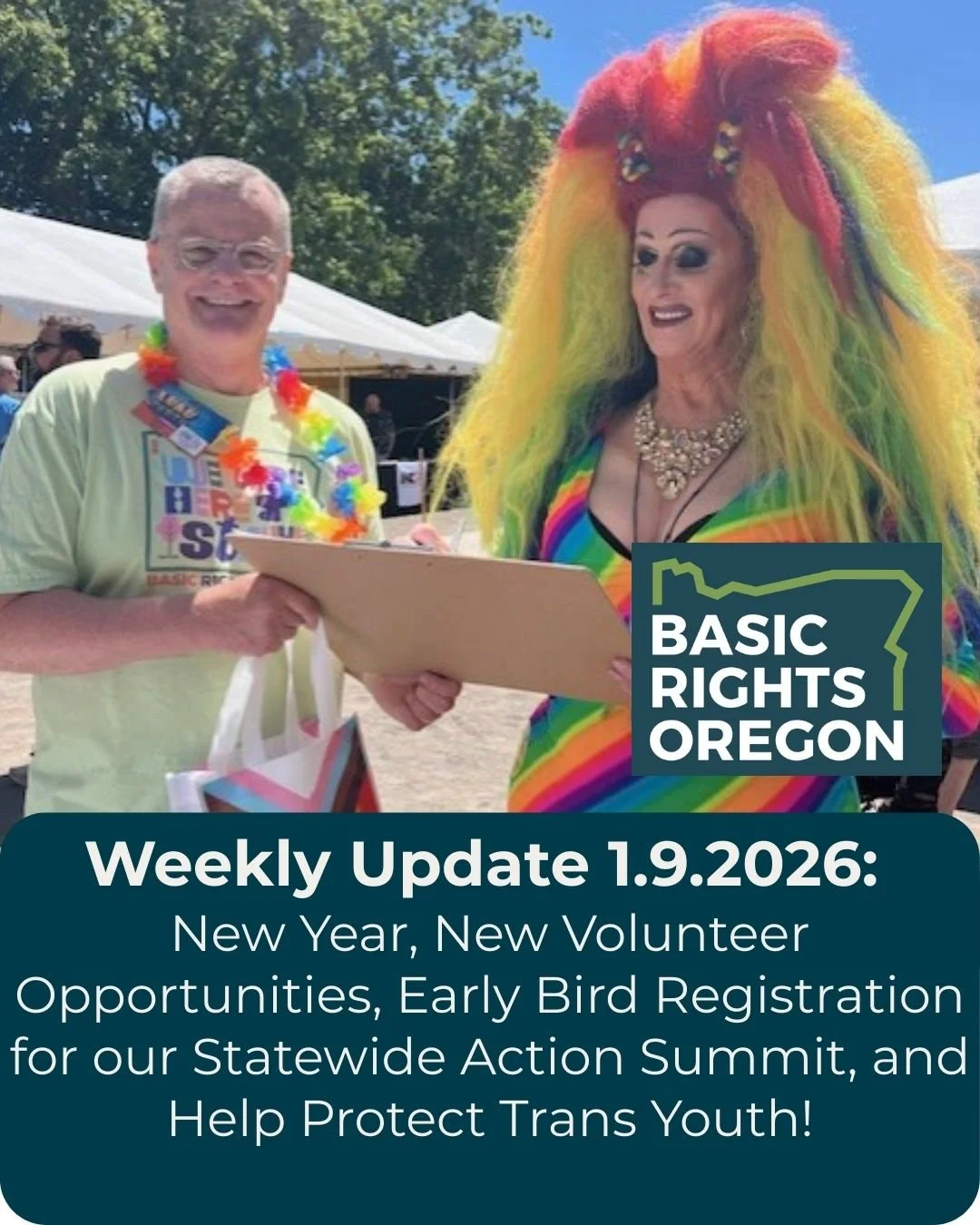 Cheers queers! It's a new day and a new year. Here is our very first newsletter of 2026! Today's note includes some good news about gender-affirming healthcare, and information on how to register for our Statewide Action Summit coming up in April. Wa