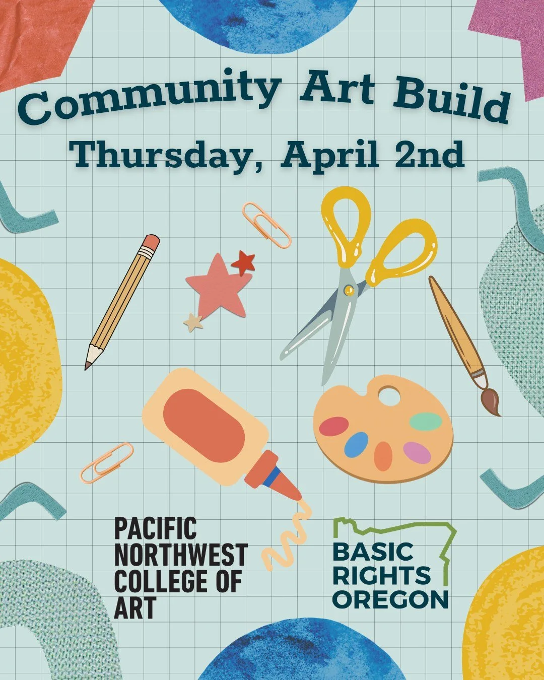 Basic Rights Oregon is honored to be partnering with PNCA for a Community Art Build on Thursday, April 2nd from 5 to 8 pm! Join students and faculty at Pacific Northwest College of Art for screen printing, button making and art-making in support of B