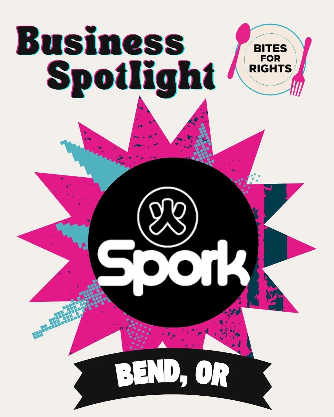 Bites for Rights is back! And we're so excited to spotlight @spork.bend. Spork has been a longtime supporter of LGBTQ2SIA+ rights in Oregon, and we appreciate their continued contributions to our work! Make sure to stop by the next time you're in Ben