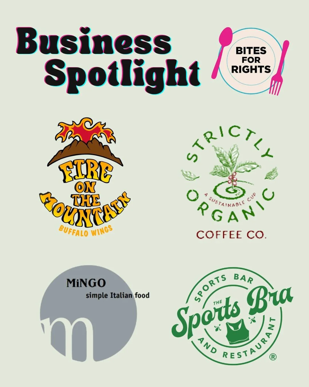 Are you ready for Bites for Rights? On June 25, visit a participating business and contribute to advancing LGBTQ2SIA+ rights! Stop by for a meal, beer, or coffee at @fotmpdx @strictlyorganiccoffee @mingobeaverton @thesportsbrapdx on June 25! For the 