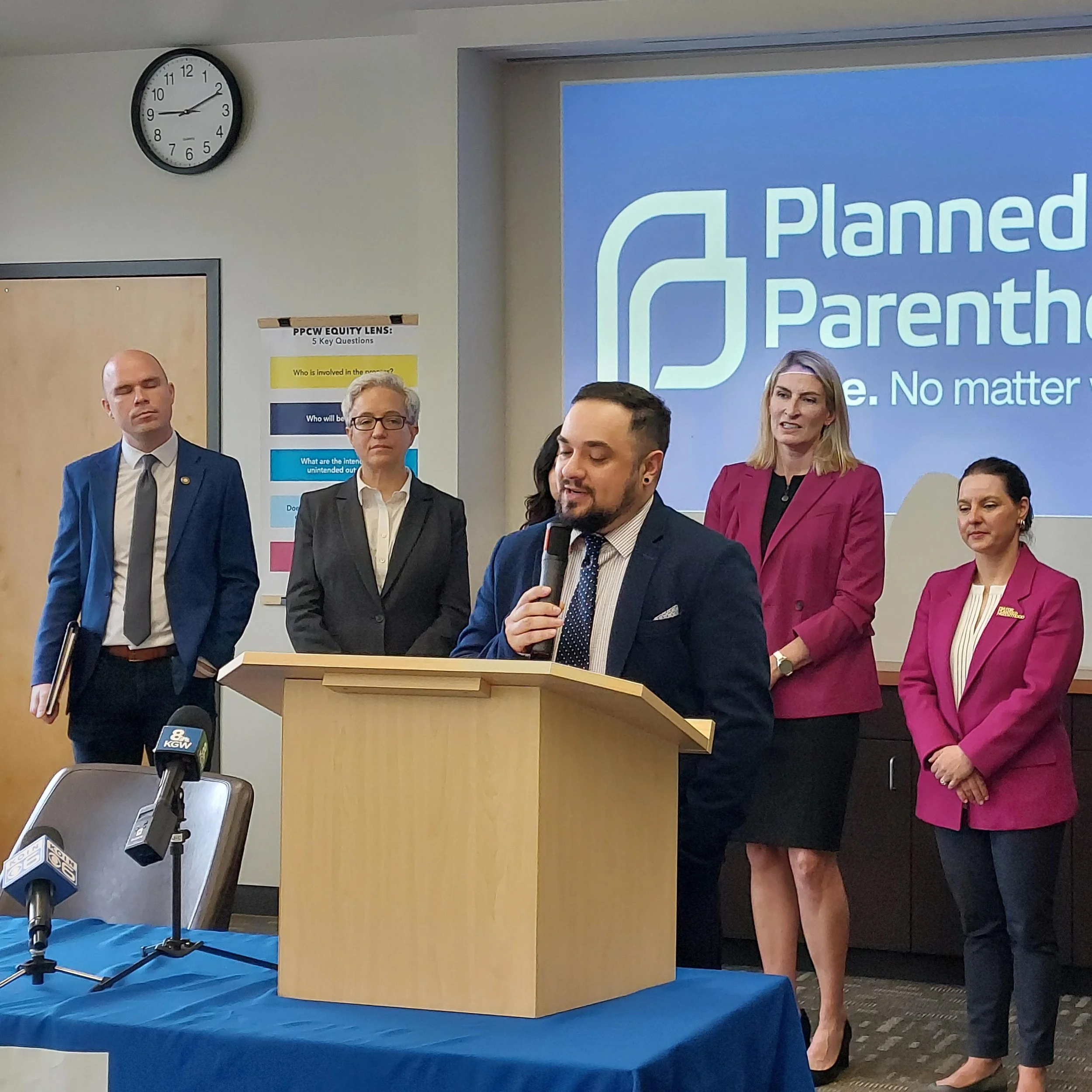 Today, our team witnessed and participated in LGBTQ2SIA+ history in the making! Governor Tina Kotek signed House Bill 4088 into law, making trans Oregonians, the families who support them, and the providers who care for them safer to simply live and 