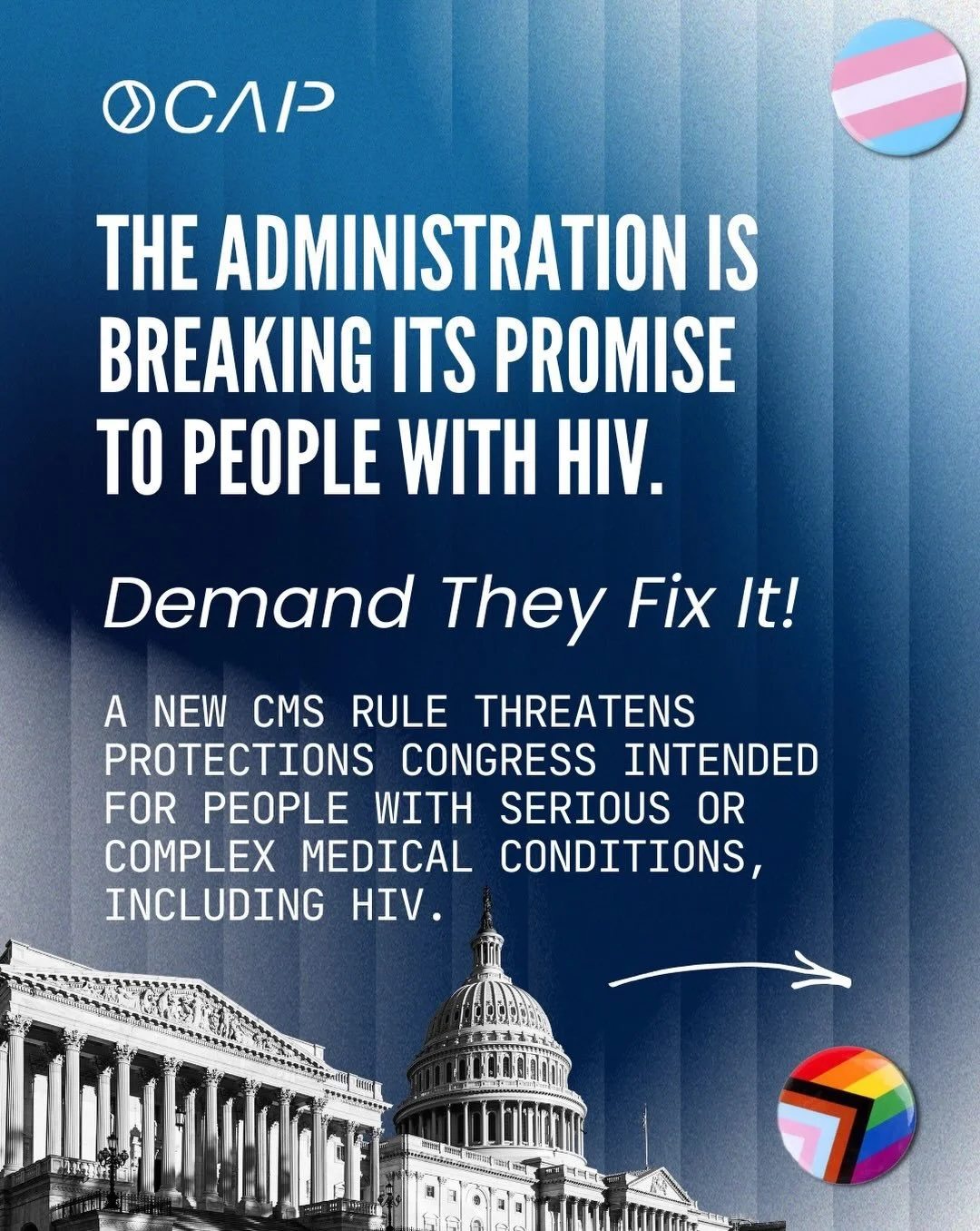 Speak up to protect people living with HIV 🗣️

Rather than ensuring folks living with serious medical conditions are exempt from Medicaid work requirements, a new proposed CMS rule would shift the burden onto the states to figure out eligibility.

W