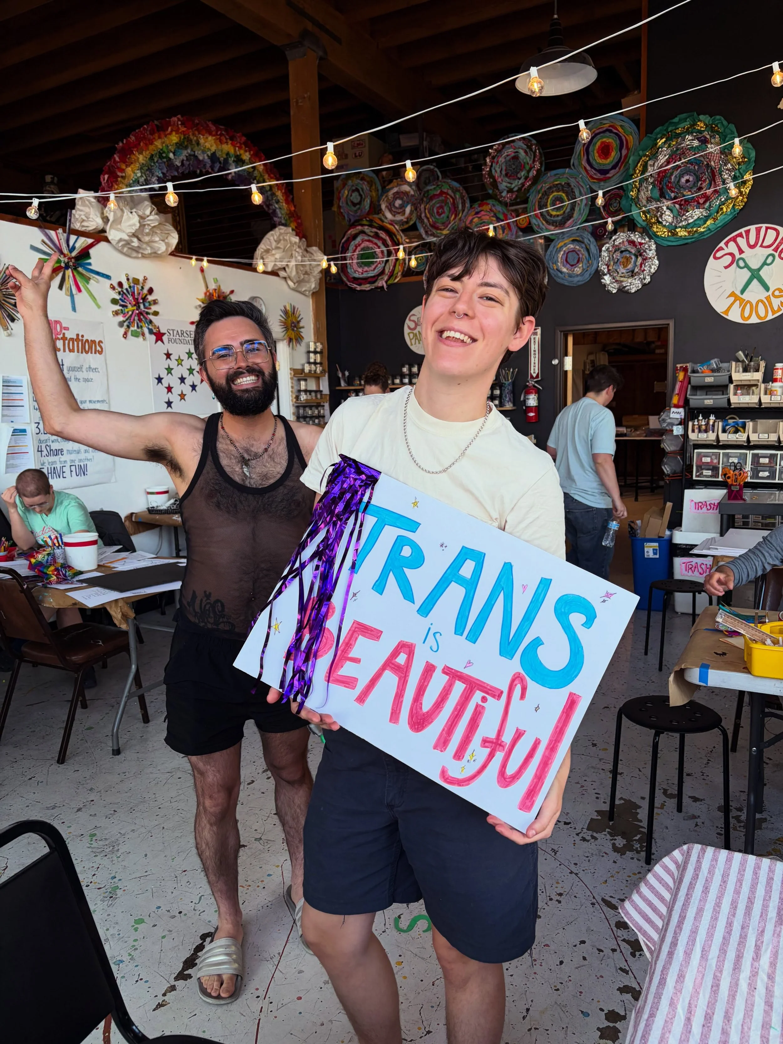 Sooo ready for Portland Pride ✅

Thanks so much to @scrapportland for hosting our sign decorating party and to @crowcitycookies for the yummy treats! Excited to be in the streets marching with y&rsquo;all 🪧
