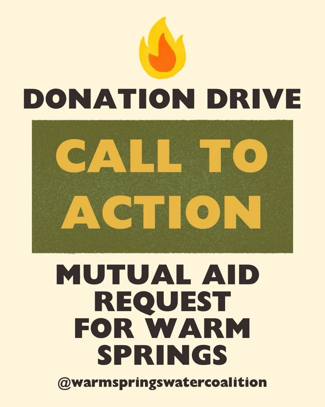 Uplifting this call to action from @warmspringswatercoalition 📣🔥

Wildfires have displaced families and created an urgent need for essential supplies. If you&rsquo;re able, please join the community response by donating supplies, sharing this post,