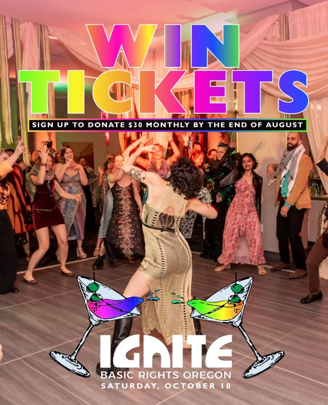 You should be dancing with us at #Ignite2026 🕺✨

We&rsquo;re only $10K away from our $30K fundraising goal!! All of you sweethearts that donate $30 will be entered to WIN 2 TICKETS to our Big Queer 30th Birthday Bash ($600 value!) 🥳