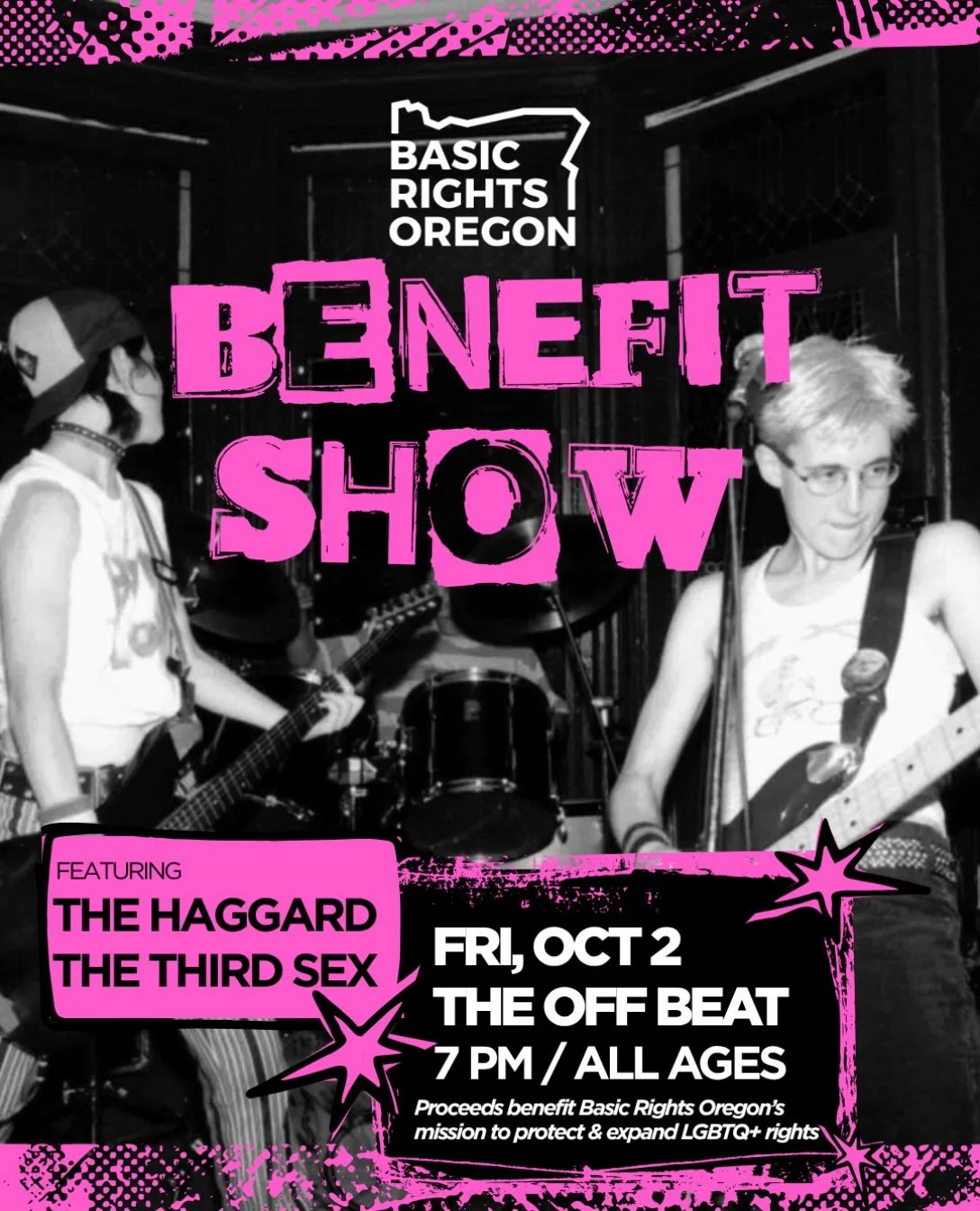 Calling all riot grrrls, gays, and theys! 

The Haggard and The Third Sex are the epitome of Portland queercore. Relive your punk days or join the scene at our ALL AGES fundraiser show for Basic Rights Oregon!

Link in bio for pay-what-you-can tix 🤘