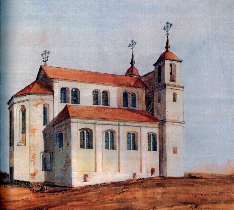  Figure 4а. Cathedral of the Holy Apostles Peter and Paul in Minsk (picture by D. Struchkov, 1864; converted into a "Russian style" church, pictured at the end of the XIX century; pictured in its current state). 
