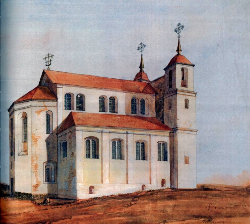 Figure 4а. Cathedral of the Holy Apostles Peter and Paul in Minsk (picture by D. Struchkov, 1864; converted into a "Russian style" church, pictured at the end of the XIX century; pictured in its current state).