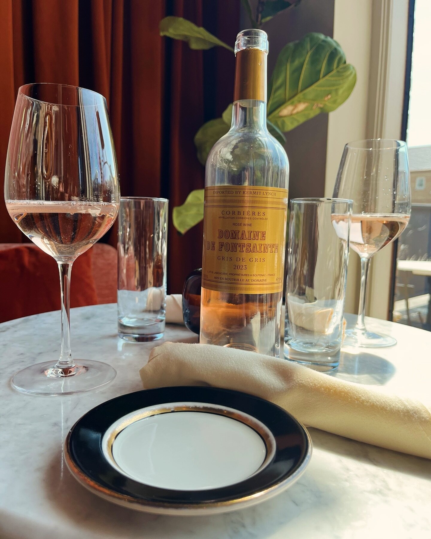 Now featuring by the glass : Domaine de Fontsainte &lsquo;Gris de Gris&rsquo;, Corbieres, France. 

Perfect light, refreshing rose for Spring. Pale salmon color with tons of juicy fruit (think pineapple and strawberry) and lots of vibrant acidity - t