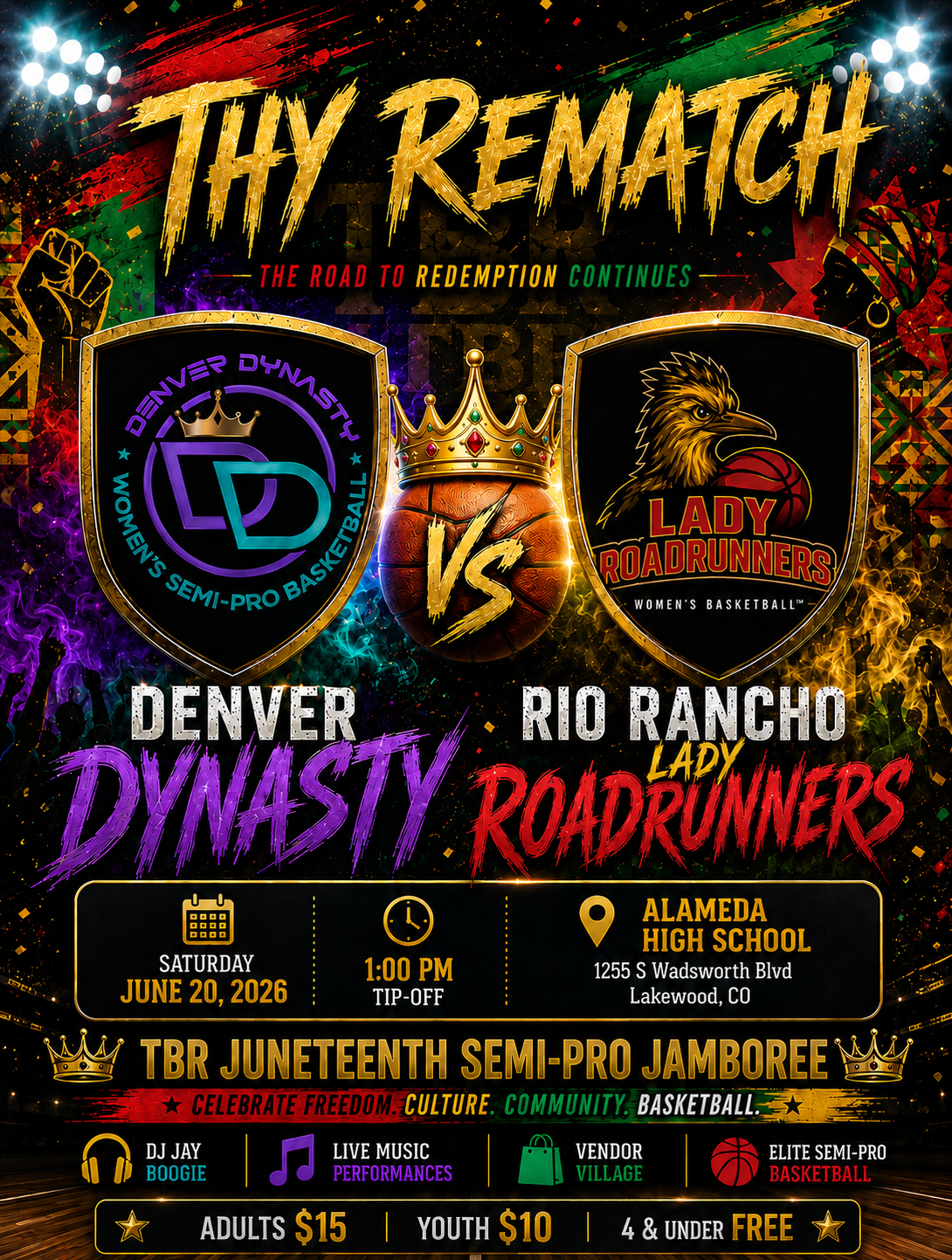TBR GAME DAY - DYNASTY vs RR Lady Roadrunners 