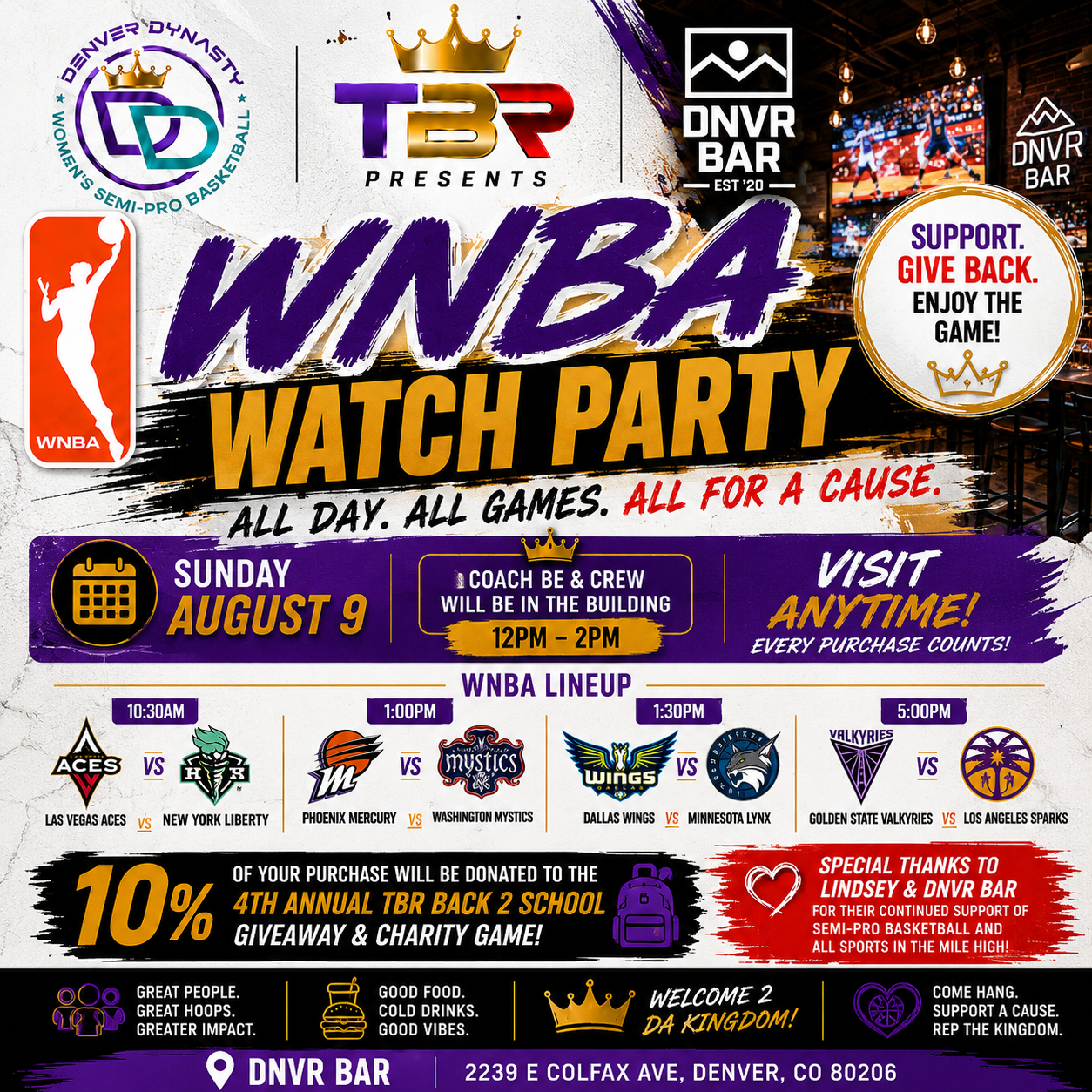 WNBA Watch Party x Back 2 School Giveaway