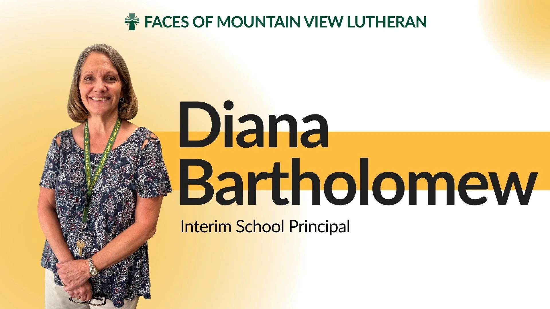 Meet Diana Bartholomew, our Interim Principal!

As we prepare for a new school year, we're thankful for the faithful leadership of Diana Bartholomew, who has graciously stepped into the role of Interim Principal with confidence, joy, and a heart for 