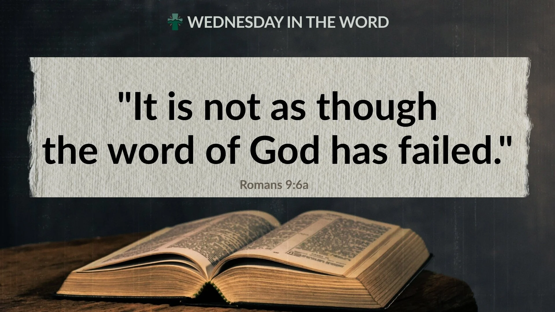 Have you ever wondered if God is still at work, especially when life doesn't unfold the way you expected?

In Romans 9, Paul begins with deep sorrow for his fellow Israelites, but he quickly reminds us of a truth that anchors our faith:

"It is 