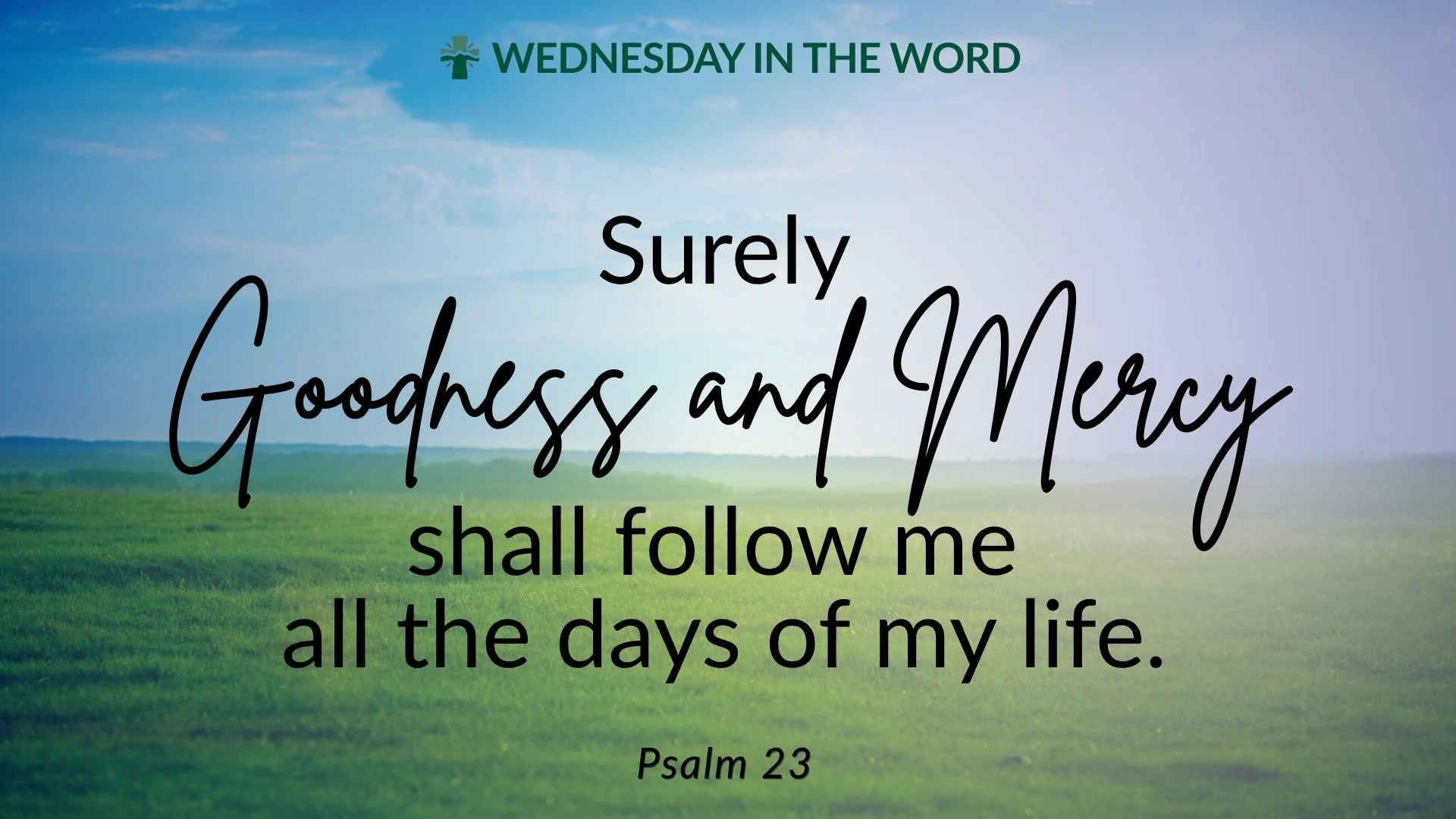 Psalm 23 is familiar to many of us, but its comfort never grows old.

The Lord is our Shepherd. He leads us, restores us, walks with us through dark valleys, and reminds us that we are never alone.

Whatever this week holds, may we remember who walks