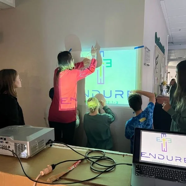 Students participating in youth group at Mountain View Lutheran Church in Las Vegas