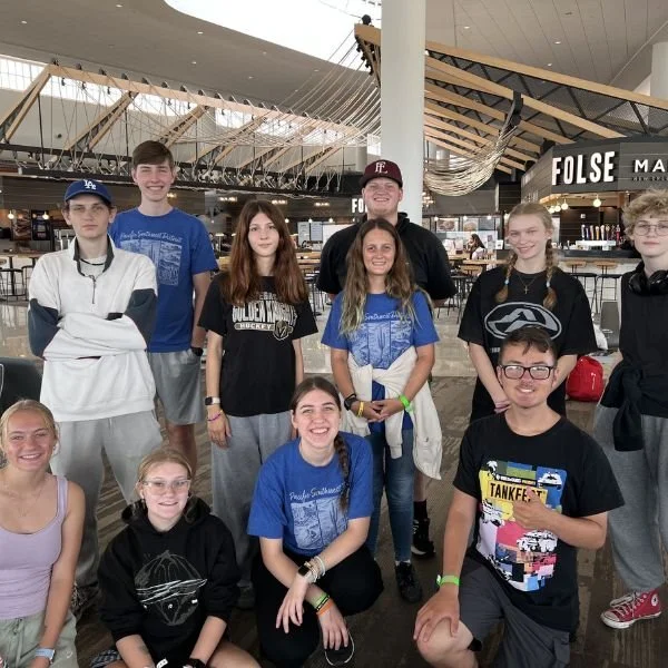 Students participating in youth group at Mountain View Lutheran Church in Las Vegas