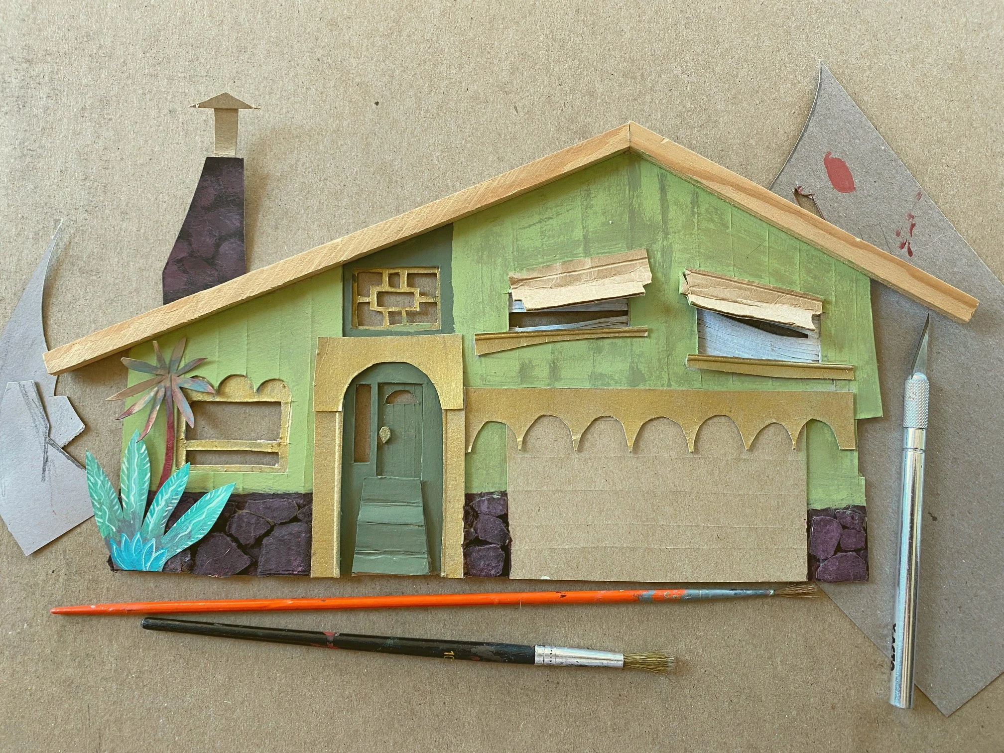Picture Book, Cardboard, Mixed Media