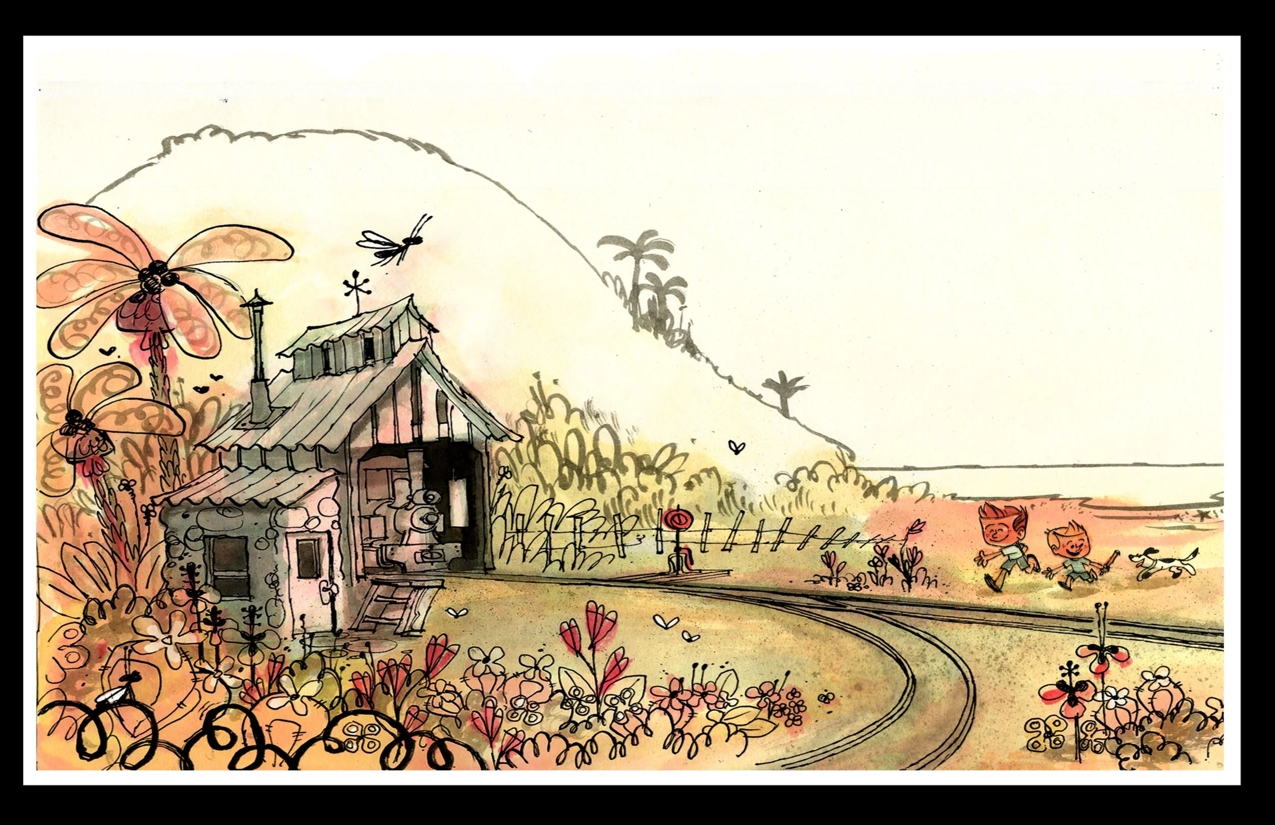 Picture Book, Ink, Watercolor