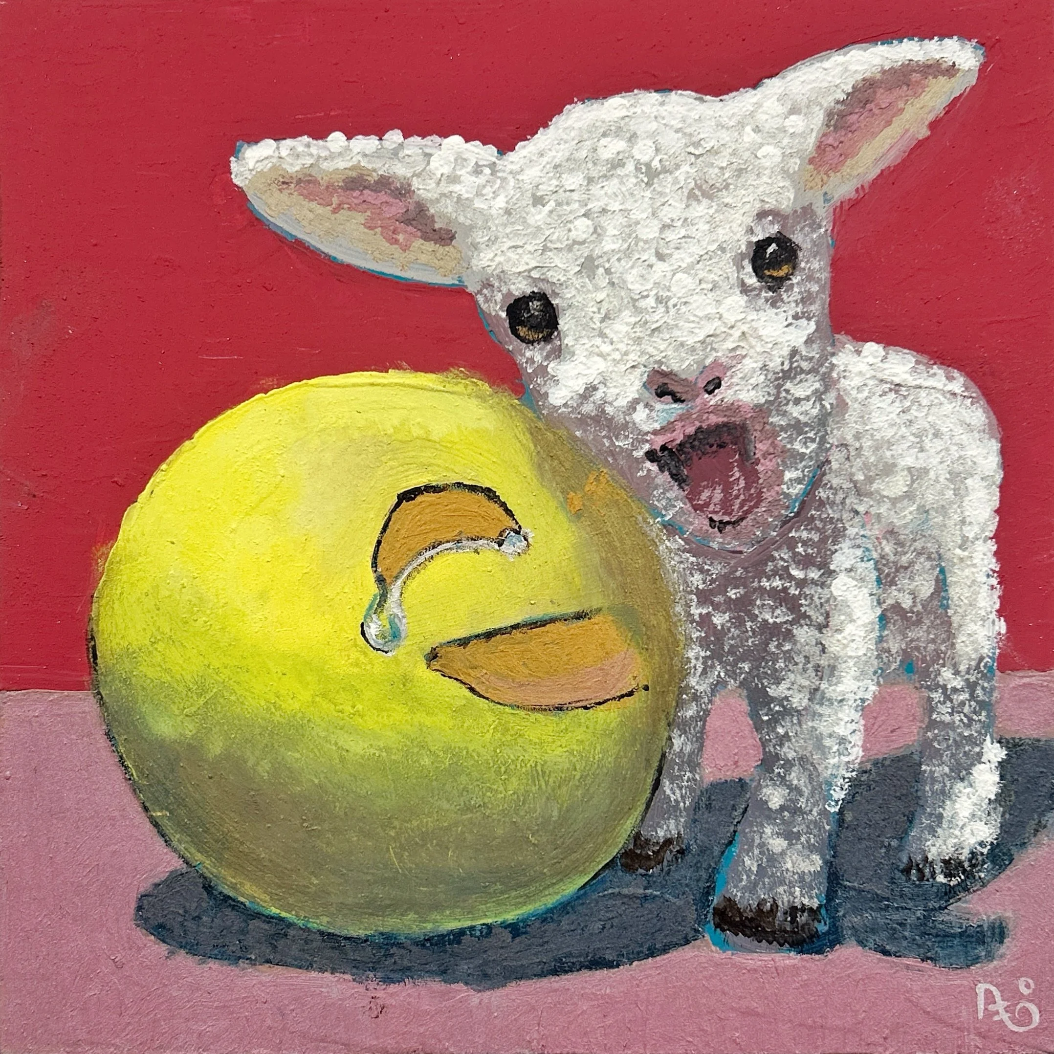 Acrylique sur bois, 12 po x 12 po : « Le Gardien »
Il y a des œuvres qui naissent parce qu’on a besoin de dire quelque chose — doucement, mais clairement. Le Gardien, c’est exactement ça.
J’avais envie de parler de ce phénomène qu’on voit trop souven