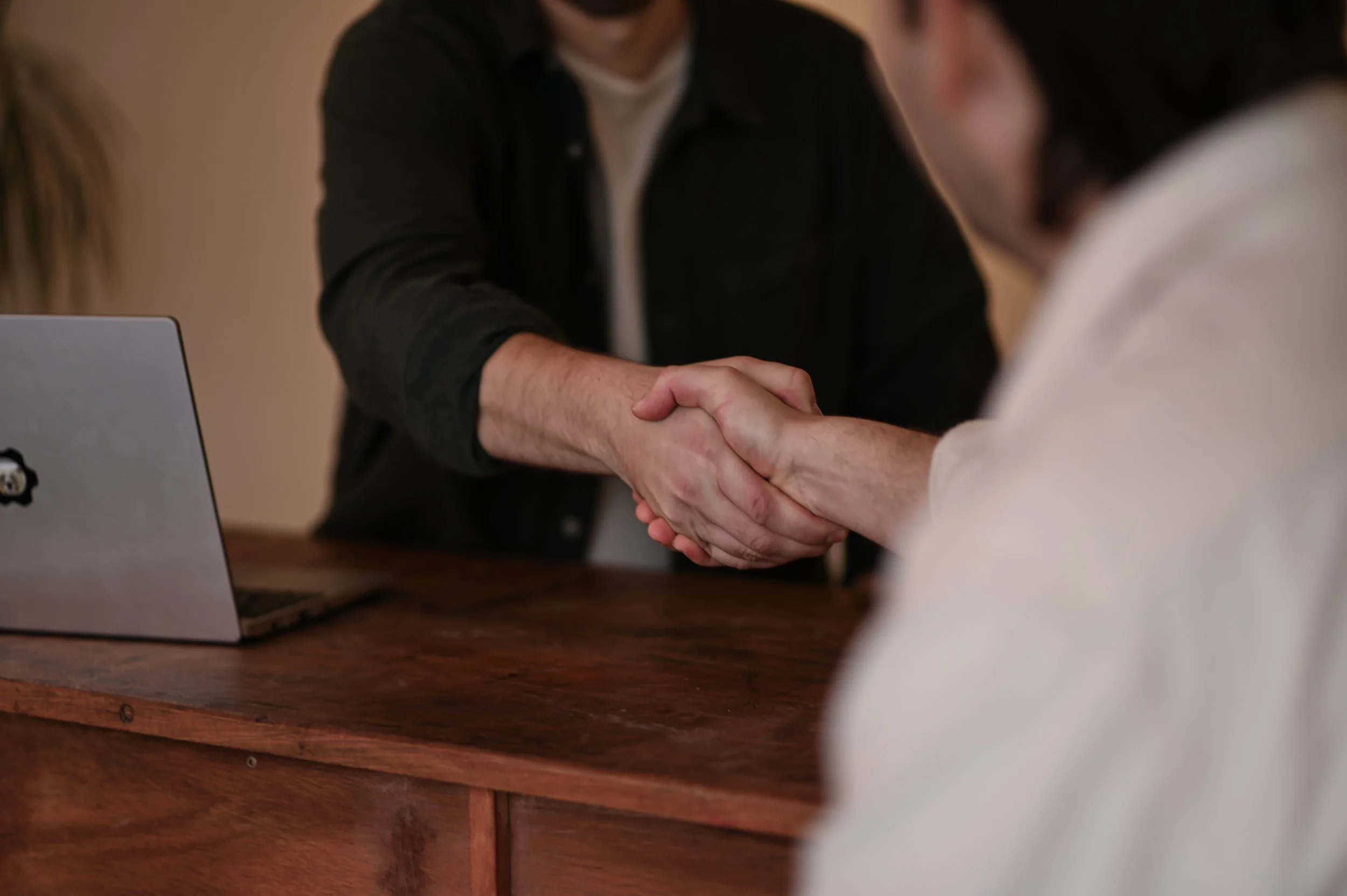 Two men shaking hands