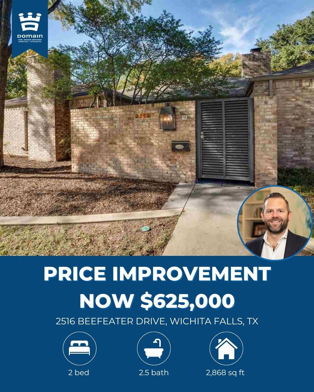 🏡 JUST REDUCED! 
$25K off this exceptional Willow Brook Estates home ✨

Completely renovated down to the studs with timeless finishes and luxury upgrades throughout.
✔️ Gated courtyard entrance
✔️ Vaulted ceilings + brick fireplace
✔️ Custom kitchen