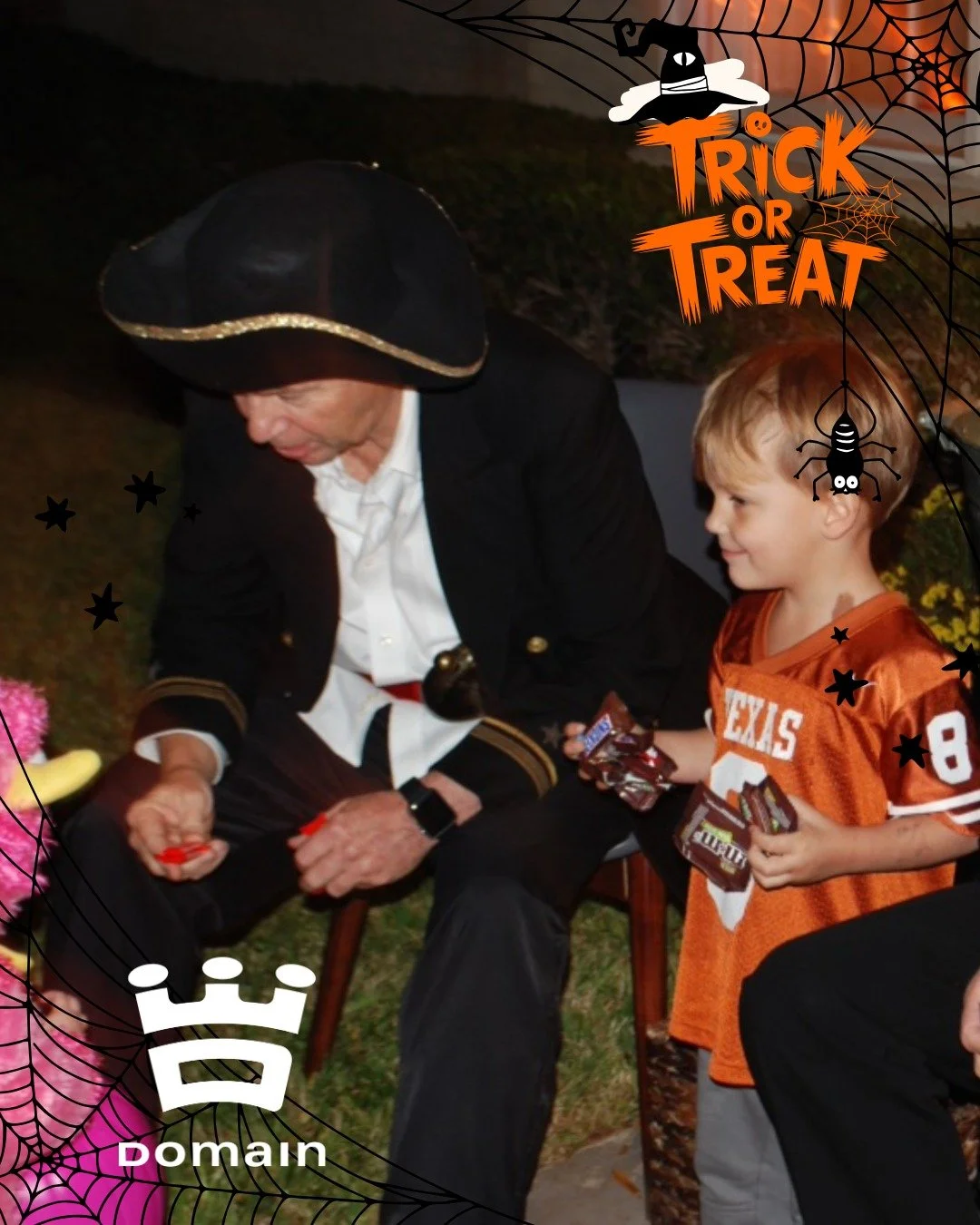 Bring your little ghosts and goblins! 👻
Join the Domain team for Trick-or-Treating at 2601 Harrison St, Ste 200 on Halloween night from 6&ndash;8 PM. Candy, costumes, and community&mdash;come say hi!