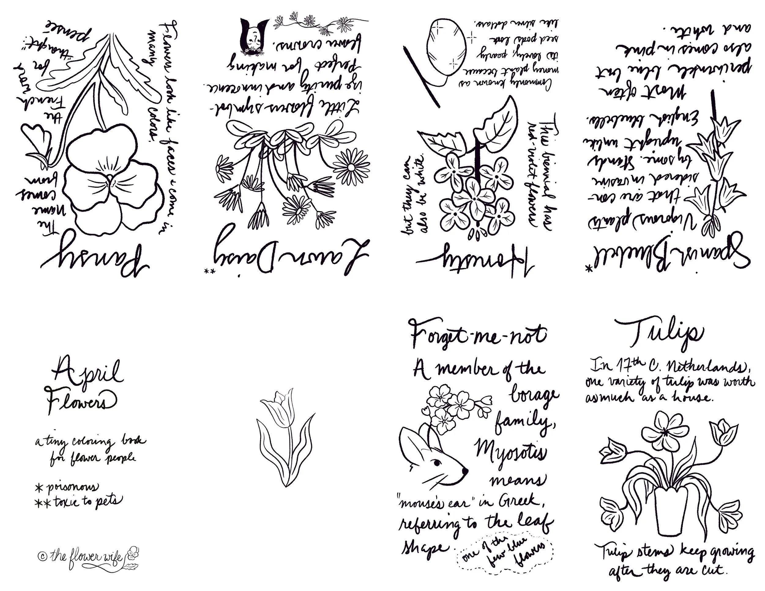 April Flowers Mini Zine