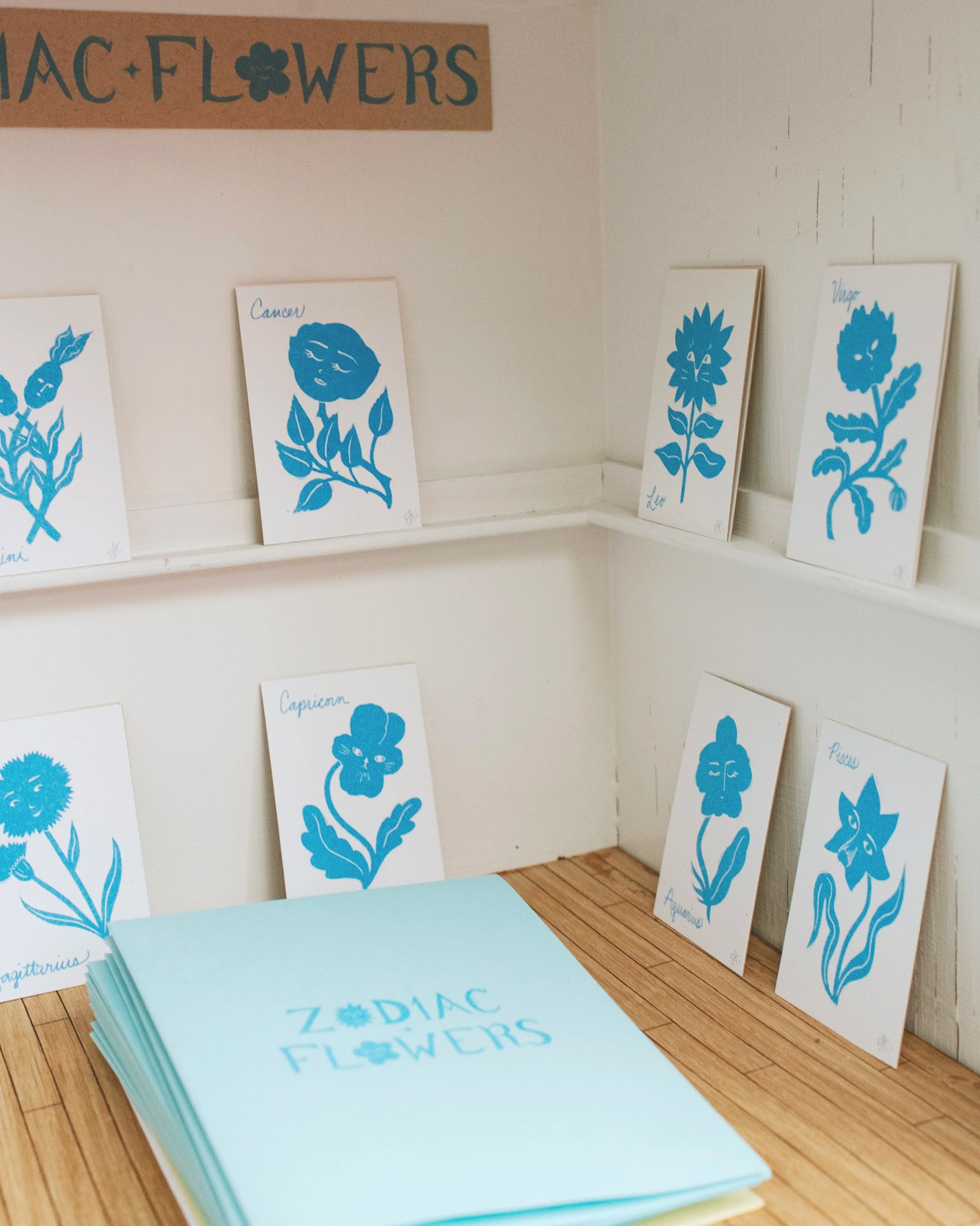 Zodiac Flowers Riso Prints & Zine at Tiny Gallery, St Johns (Photo by Mandy Arroyo)
