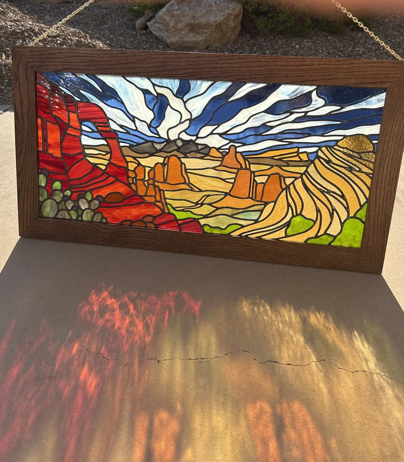 morning sun through the glass
