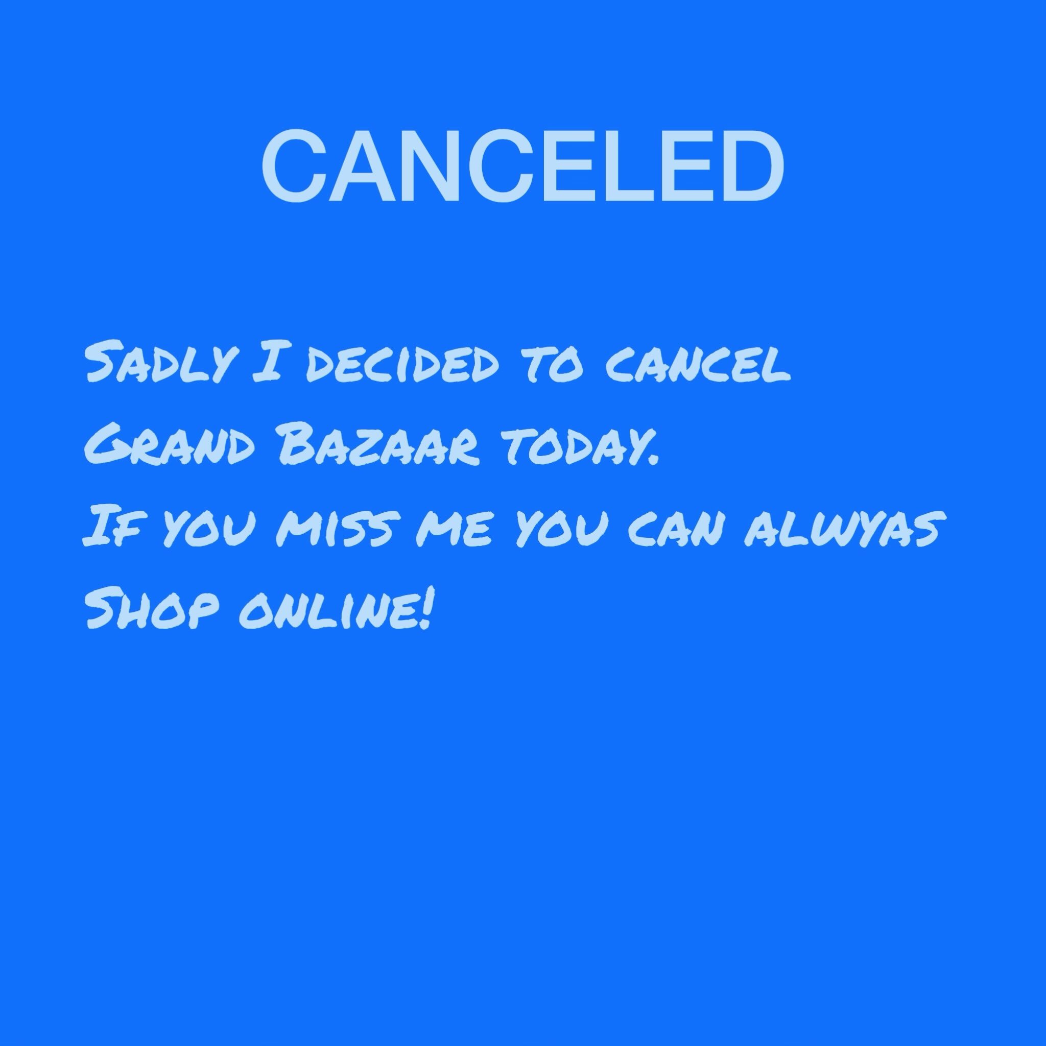 SORRY @grandbazaarnyc 
I was too worried about Marilyn hand off in the rain again and training someone new wasn't great for rain-  either SO I'm sorry to say we will not be at Bazaar today. 

BUT I still will be working at home on a surprise for @arm